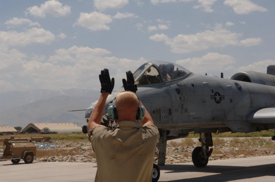 Josh recovering an A-10 in Bagram, Afghanistan, 2005